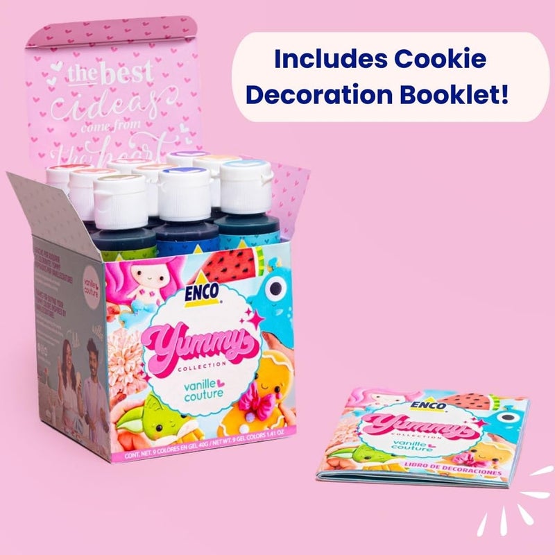 ENCO Yummy Collection 9 Food Coloring Gel Set - Image 2